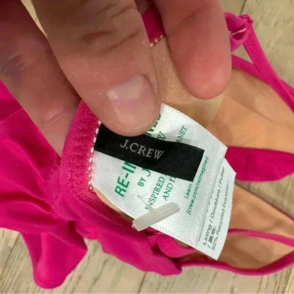 J Crew Plunge One Piece Swimsuit Pink Size 8 - Picture 3 of 4